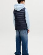 Jack & Jones Леко подплатен елек с джобове с цип Тъмносин