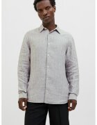 Jack & Jones Ленена риза със свободна кройка - Бял/Бледозелен