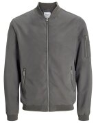 Jack & Jones Мъжко бомбър яке цип джобове с цип кафяво рециклиран полиестер