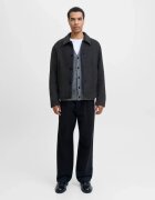Jack & Jones Мъжко палто късо тъмносив L висока яка 2 наклонени джоба Tъмносив