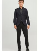 Jack & Jones мъжко яке едноредно сако супер прилепнала кройка черно рециклиран полиестер