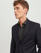 Jack & Jones мъжко яке едноредно сако супер прилепнала кройка черно рециклиран полиестер