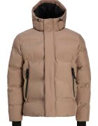 Jack & Jones Мъжко зимно яке бежово - изработено от качествени материали
