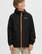 Jack & Jones Непромокаемо яке с качулка Черен/Оранжев