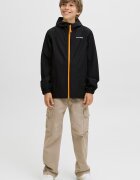 Jack & Jones Непромокаемо яке с качулка Черен/Оранжев