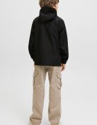 Jack & Jones Непромокаемо яке с качулка Черен/Оранжев