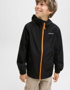 Jack & Jones Непромокаемо яке с качулка Черен/Оранжев