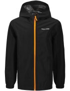 Jack & Jones Непромокаемо яке с качулка Черен/Оранжев