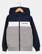 Jack & Jones Олекотено яке с лого Бял/Сив/Тъмносин