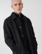 Jack & Jones Палто с вълна и яка Черен