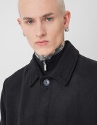 Jack & Jones Палто с вълна и яка Черен