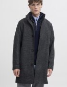 Jack & Jones Палто с вълна Меланж тъмно сиво