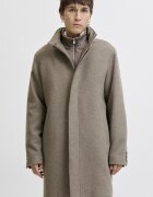Jack & Jones Палто с вълна Сиво-бежов