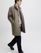 Jack & Jones Палто с вълна Сиво-бежов