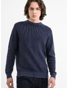 Jack & Jones Памучен пуловер Anaka - Тъмносин