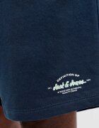 Jack & Jones Памучен спортен екип с къси ръкави Тъмносин