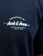 Jack & Jones Памучен спортен екип с къси ръкави Тъмносин