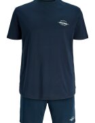 Jack & Jones Памучен спортен екип с къси ръкави Тъмносин