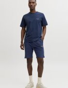 Jack & Jones Памучна тениска и спортни бермуди Тъмносин