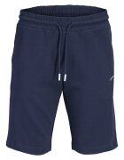 Jack & Jones Памучна тениска и спортни бермуди Тъмносин/Бял