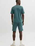 Jack & Jones Памучна тениска и спортни бермуди Тъмнозелен