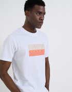 Jack & Jones Памучна тениска с лого Бял