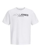 Jack & Jones Памучна тениска с лого Избеляло черно/Бял