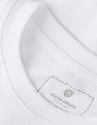 Jack & Jones Памучна тениска с лого Избеляло черно/Бял