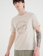 Jack & Jones Памучна тениска с лого Камел