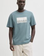 Jack & Jones Памучна тениска с лого Лавандула