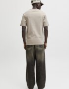 Jack & Jones Памучна тениска с лого Светло бежово