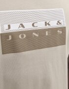 Jack & Jones Памучна тениска с лого Светло бежово