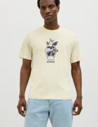 Jack & Jones Памучна тениска с принт Skull Черен/Корал/Крем
