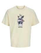 Jack & Jones Памучна тениска с принт Skull Черен/Корал/Крем