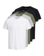 Jack & Jones Памучни тениски с овално деколте - 5 броя