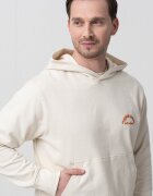 Jack & Jones Памучно худи с надпис Слонова кост/Оранжев/Изгорен портокал