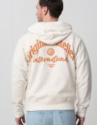 Jack & Jones Памучно худи с надпис Слонова кост/Оранжев/Изгорен портокал