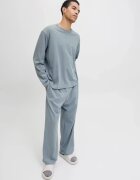 Jack & Jones Пижама от памук синкаво сиво Синьо сиво