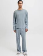 Jack & Jones Пижама от памук синкаво сиво Синьо сиво