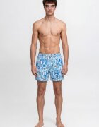 Jack & Jones Плувни бермуди с десен Бял/Пастелносин