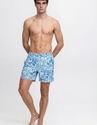 Jack & Jones Плувни бермуди с десен Бял/Пастелносин