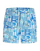 Jack & Jones Плувни бермуди с десен Бял/Пастелносин