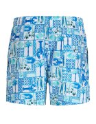 Jack & Jones Плувни бермуди с десен Бял/Пастелносин