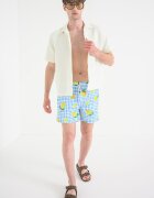 Jack & Jones Плувни бермуди с десен Жълт/Тюркоаз