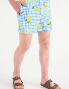 Jack & Jones Плувни бермуди с десен Жълт/Тюркоаз