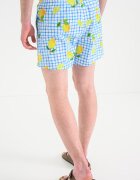 Jack & Jones Плувни бермуди с десен Жълт/Тюркоаз