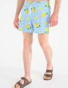 Jack & Jones Плувни бермуди с десен Жълт/Тюркоаз