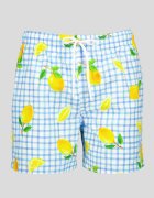 Jack & Jones Плувни бермуди с десен Жълт/Тюркоаз