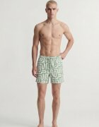 Jack & Jones Плувни шорти с принт Бял/Зелен