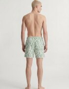 Jack & Jones Плувни шорти с принт Бял/Зелен